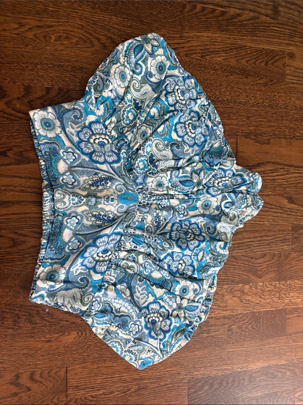 Free People Blue and White Floral Paisley Skort